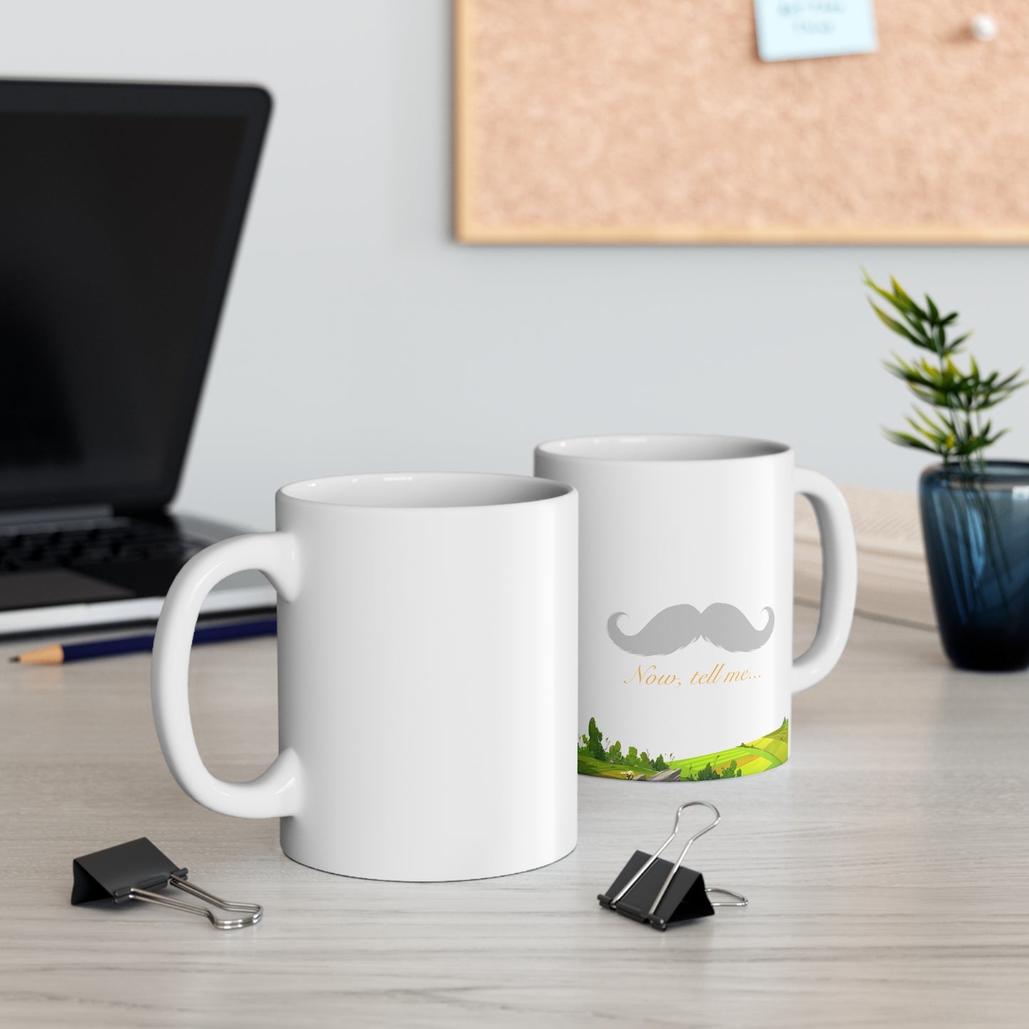Moustache Ceramic Mug 11oz