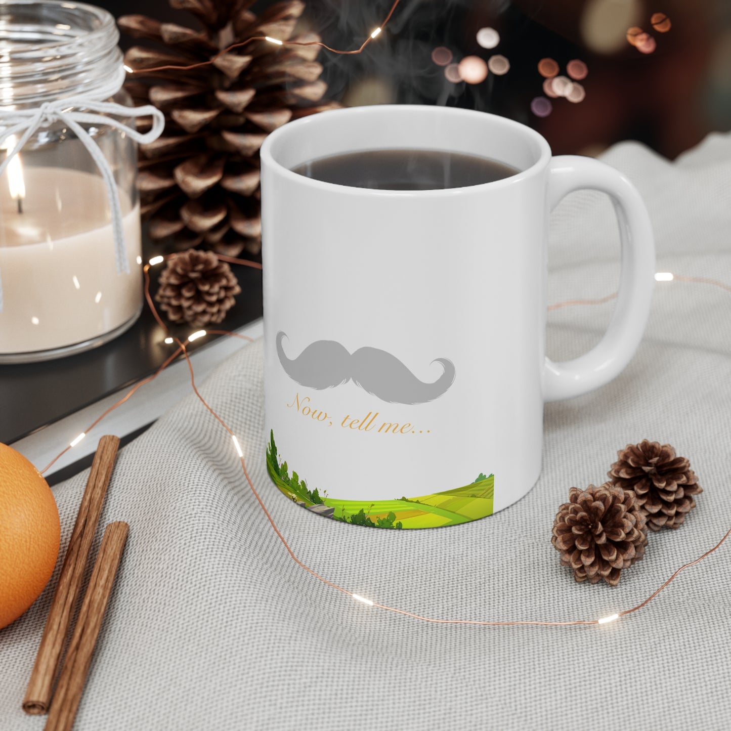 Moustache Ceramic Mug 11oz